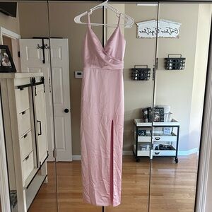 Revelry Blush Pink Maxi Dress with Spaghetti Straps